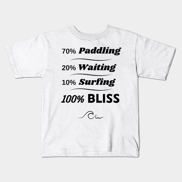 To Surf Is Bliss Kids T-Shirt by Newmen